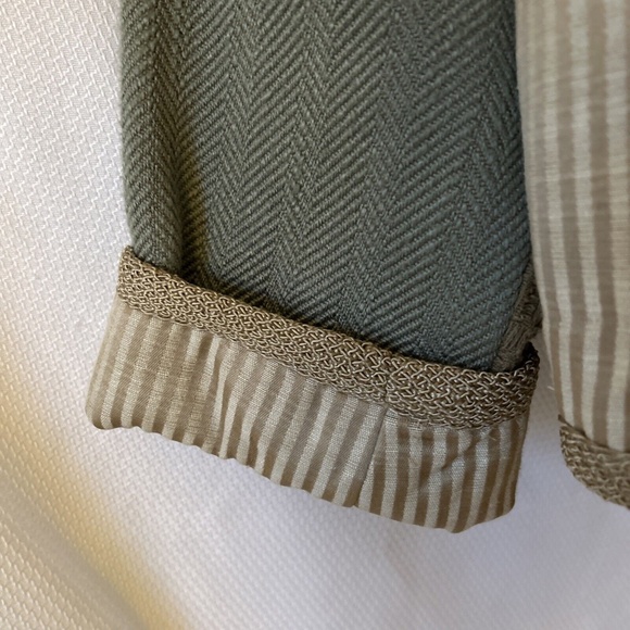 Max & Mabel Size Large Patchwork Boutique Blazer Button Front Silk Blend Top - Picture 7 of 13